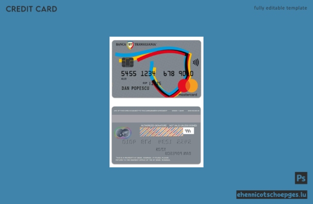 Rumänien BT Bank Mondo Mastercard Beispielvorschau
